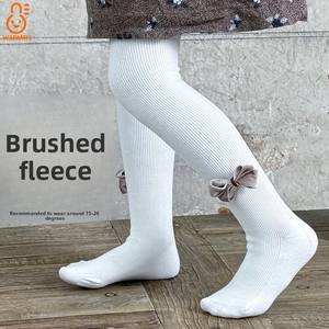 Collants à pieds pour filles, nouveau style printemps-été, tricotés avec nœud, respirants, pour enfants et tout-petits, pour l'extérieur - Product Image 3