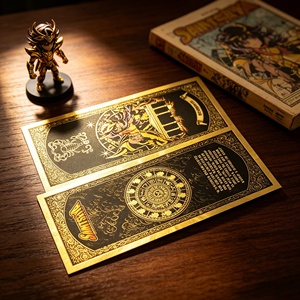 Lot de 12 billets de banque Horoscope Knight en feuille <span class=keywords><strong>d</strong></span>'<span class=keywords><strong>or</strong></span>, collection de cartes fantaisie signes <span class=keywords><strong>du</strong></span> <span class=keywords><strong>zodiaque</strong></span> pour la vente en gros et <span class=keywords><strong>les</strong></span> cadeaux - Product Image 2