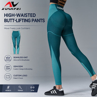 Butt Compression Seamless Yoga Leggings Scrunch Lifting Sport Sexy Stripes Leggings para mujeres