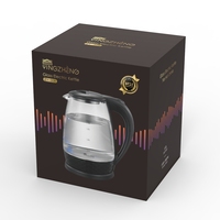 Bouilloire électrique en verre YINGZHENG 1,8 L avec infuseur à thé, sans fil et protection anti-ébullition à sec, pour usage domestique, chauffage instantané