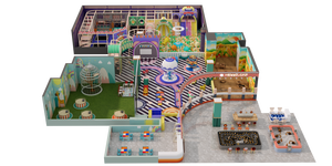 Équipement <span class=keywords><strong>de</strong></span> jeu intérieur personnalisé pour aire <span class=keywords><strong>de</strong></span> jeux, avec toboggan, piscine à balles, labyrinthe, trampoline, mur d'escalade, parcours d'obstacles ninja - Product Image 5