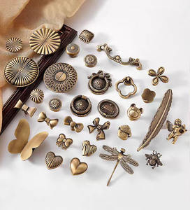 تخفيضات كبيرة صلبة فراشة يعسوب القوس ملاك الحيوان العتيقة النحاس مجلس الوزراء تسحب خزانة مقابض درج - Product Image 1