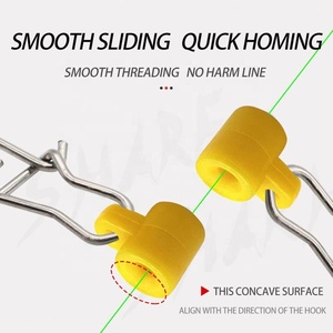 Heavy Duty Fishing Sinker Slide Fish Line Finder Slider Duo <span class=keywords><strong>Lock</strong></span> Snaps conector Cabeza de plástico - Product Image 4