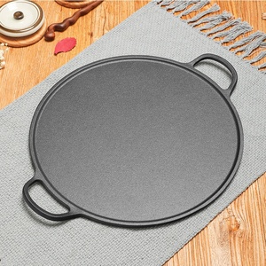 Sartenes presazadas <span class=keywords><strong>de</strong></span> hierro fundido para cocina, sartenes <span class=keywords><strong>de</strong></span> crepé <span class=keywords><strong>de</strong></span> 12,5 pulgadas para Pizza y tortitas - Product Image 2