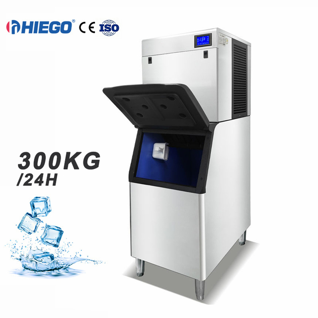 Energy Saving Commercial Ice Maker 300kg/24h Clear Ice Cube Production Machine with Air Cooling System for Bars