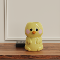 Réchauffeur de bougie chauffe-bougie en céramique de haute qualité fait à la main de haute qualité joli dessin animé poulet poussin brûleur à mazout chauffe-cire