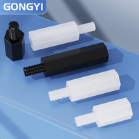 Colonne en nylon M2 M2.5 M3 M4 M5 goujon hexagonal Boulon en plastique isolation isolation isolation entretoise colonne de support en plastique blanc