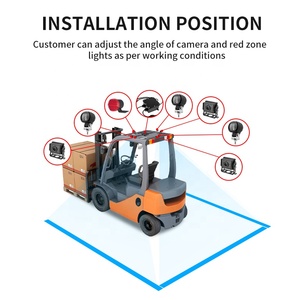 Feu de signalisation de sécurité bleu avec détection de piétons par IA et système de détection de proximité pour camions anti-collision - Product Image 4