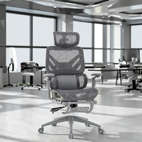 Chaise de bureau ergonomique de qualité, chaise de bureau pivotante à dossier haut réglable, chaise de jeu, chaise de bureau avec repose-pieds