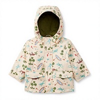 Veste de pluie matelassée imperméable pour bébés garçons Essentials X Sofia Grainge, 100 % polyester lavé, fermeture éclair