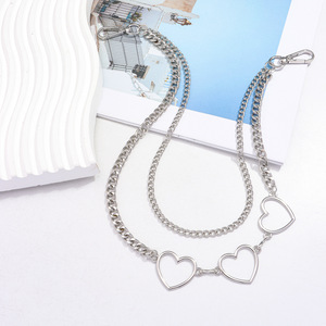 Cadena para Pantalones de Doble Capa con Forma de Corazón, Aleación de Zinc, Unisex, Uso Casual - Product Image 3