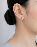 Muweike Boucles d'oreilles clous tendance en argent sterling 925 vermeil avec zircon et motif étoile à cinq branches pour femme, bijoux raffinés