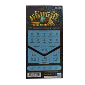 Laser holografis klasik lotere <span class=keywords><strong>Scratchcard</strong></span> win nomor digital printing Coated custom scratch off Lottery tiket - Product Image 2