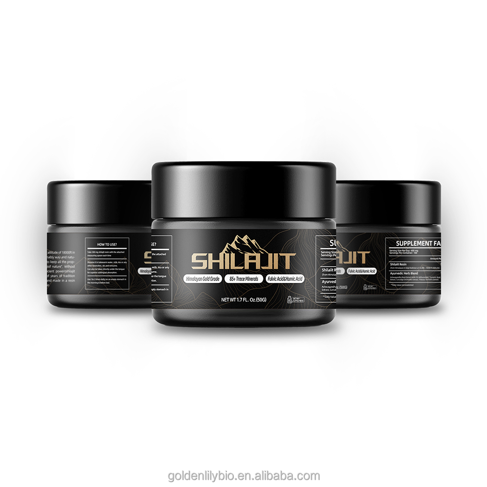 Supplément à base de plantes naturel biologique en gros de haute qualité résine de Shilajit extrait de shilajit himalayen pur