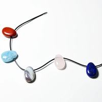 Miss Stone Colorful 30mm Cristal Quartz Gemstone Agate Jade Collier Fine Jewelry avec Big 3mm Hole Pendant