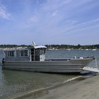 Bateau de débarquement en aluminium de qualité supérieure, bateau de pêche à vendre avec coque de qualité marine, conception robuste pour usage commercial