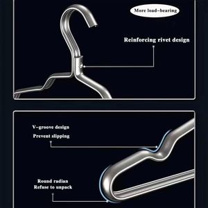 Strong Capacity Seamless Anti-Rust Light-Weight Aluminum Alloy Gold <b>Hanger</b> for Wardrobe Kitchen Use Multifunction Drying Dress - Product Image 4