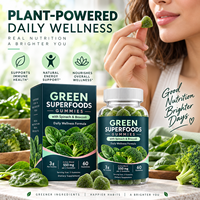 Gummies Verts Épinards Brocoli avec Mélange Superalimentaire Spiruline Chlorelle Herbe de Blé Bien-être Quotidien Marque Privée Vrac