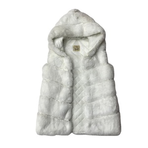 Damen Tops Kaninchen fell Weste Elegante Kunst pelz jacke Hochwertige Pelz mäntel für Frau Trendy - Product Image 2
