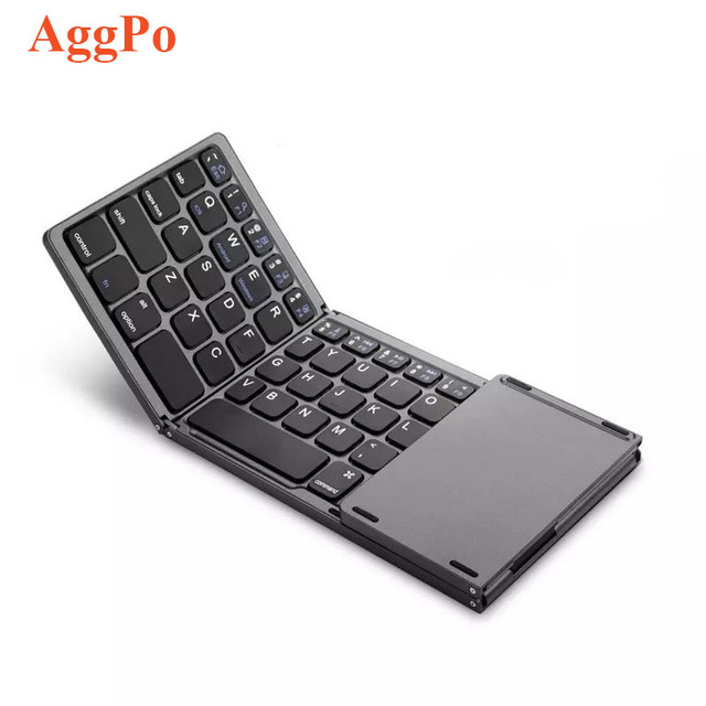 Foldable Keyboard, Wireless Portable Keyboard with Numeric Keypad, Full-Size Travel Keyboard for Tablet PC Smartphone