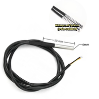 Sonda de Temperatura DS18B20 con Conector JST y Cableado Personalizado de 3 Metros para Arnés Automotriz