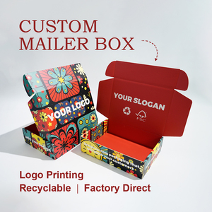 Kotak kertas cetak Logo kustom OEM kotak kemasan ramah lingkungan kemasan baju tahan air pengiriman kotak surat - Product Image 4