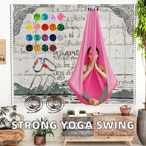 High Strength Soft Durable Polyester Extension Straps for Bodybuilding Antigravity Fitness <b>Swing</b> Pilates Aerial Yoga - Product Image 2