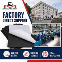 Paires de feuilles magnétiques flexibles noires permanentes Dowell Industrial, en caoutchouc souple et élastique, avec couche adhésive pelable et repositionnable