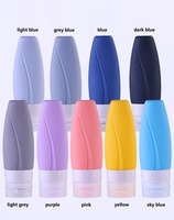Flacon de voyage en silicone étanche réutilisable pour cosmétiques, utilisation domestique, compressible, rechargeable pour shampoing, après-shampoing, lotion de douche
