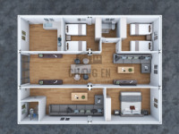 Maisons modulaires préfabriquées modernes en conteneurs plats, expédiables immédiatement, idéales pour appartements et hôtels