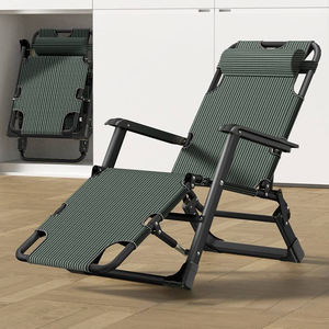 Chaise longue pliante <span class=keywords><strong>de</strong></span> luxe en métal pour camping, bureau, pause déjeuner, sieste, convertible, transat <span class=keywords><strong>de</strong></span> luxe - Product Image 5