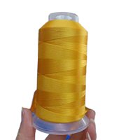 Fil à broder et à coudre en polyester/viscose 120d/2 5000yds 40WT, mercerisé, teint, imperméable, faible rétrécissement, vente en gros