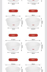 גדול צבע פלסטיק קטן בינוני קטן עגול האגן חומר hdpe מעובה עיצוב עמיד נפילה עבור תופים & חביות חביות - Product Image 5