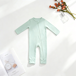 Combinaison pour bébé, mode abordable, logo personnalisé, fibre de bambou douce, spandex, vêtements pour bébé nouveau-né, unisexe, manches longues, mignon, 0-24 mois - Product Image 3