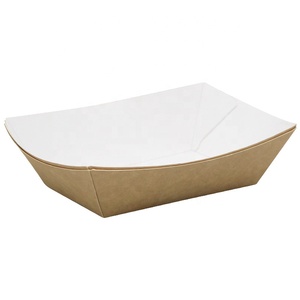 ถาดอาหารกระดาษคราฟท์ย่อยสลายได้แบบใช้แล้วทิ้ง (250 แพ็ค) 1 ปอนด์ - ถาดอาหารปรับแต่งได้ ขนาด 4.25 นิ้ว x นิ้ว - Product Image 1