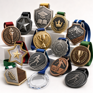 Médaille personnalisée en alliage de zinc de qualité supérieure, acier inoxydable et laiton pour les matchs de football, les jeux de basket-ball et les sports scolaires - Product Image 1