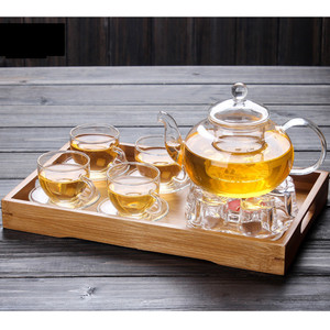 Bộ Ấm Trà Thủy Tinh 6 Ly Đóng Gói Quà Tặng Có Ấm - Product Image 4