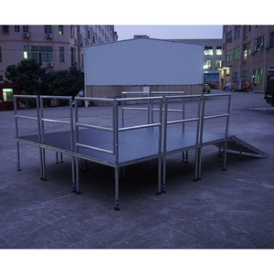Height adjustable <b>stage</b> leg lighting modular performance aluminum <b>stage</b> - Product Image 4
