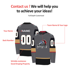 Hoge Kwaliteit Custom V-Hals Ijshockey Uniformen College Jersey Top Shirts Sportkleding Sets - Product Image 4
