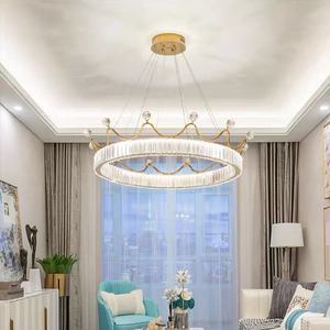 Lampadari di lusso moderno ha portato lampadario di cristallo Hotel camera da letto tavolo da pranzo luce a sospensione lampadario moderno per soggiorno - Product Image 5