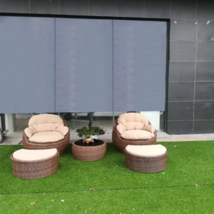 Moderno Juego de Sofá Individual de Ratán para Exteriores Muebles de Ratán PE para Balcón Patio Jardín Terraza Silla Perezosa de Ocio Hotel - Product Image 5