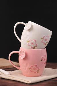Taza de Cerámica con Diseño de Flores de Cerezo, Taza para Parejas, Taza para Café, Leche, Té, Venta Directa de Fábrica - Product Image 4