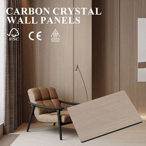Panneau en cristal de Canton style industriel minimaliste, surface en marbre UV effet ardoise carbone, pour revêtement intérieur de sous-sol, hall et <span class=keywords><strong>escalier</strong></span> - Product Image 1