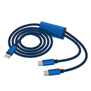 Cavo USB <span class=keywords><strong>C</strong></span> 2-in-1 Personalizzabile con Logo, 100W da USB <span class=keywords><strong>C</strong></span> a 2 USB <span class=keywords><strong>C</strong></span> per iPhone 17 Pro Max 16 15, Cavo di Ricarica Rapida per Telefono, Laptop, Tablet - Product Image 1