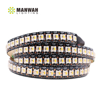 SK6812 RGBWW Strip LED Fleksibel, 4 In 1 RGBW RGBWW Hangat/Natural/Putih WS2812B 5M 150LED 30Leds/Piksel/M Masing-masing Dapat Disesuaikan