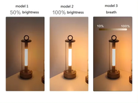 Lampe de table LED moderne, portable, sans fil, rechargeable par USB-C, avec batterie, à intensité variable, commande tactile, lumière chaude 2400K, corps en aluminium