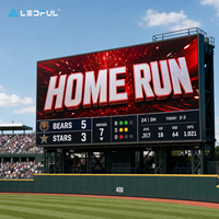 Grand écran LED P4 pour stade de baseball, panneau vidéo avec économie d'énergie et large angle de vision, installation fixe