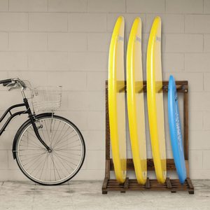 Soporte Vertical Rústico para Tablas de Surf, Exhibidor de Madera para Snowboards, Soporte Vertical de Madera para Almacenamiento de Tablas de Surf, 4 Pies de Alto - Product Image 6