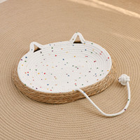 Lit grattoir rectangulaire pour chat, résistant à l'usure, anti-poussière, respirant, en satin de soie et éponge, double usage, avec fonction de repose