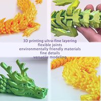 Ornement de dragon chinois imprimé en 3D, entièrement articulé et mobile, statue de dragon porte-bonheur pour la décoration de la maison, du bureau ou du bureau d'ADHD
